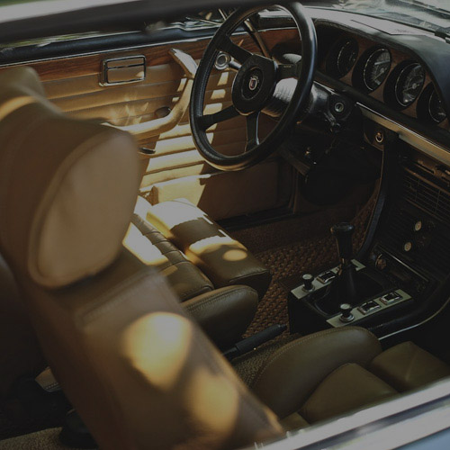 Interior of vintage car